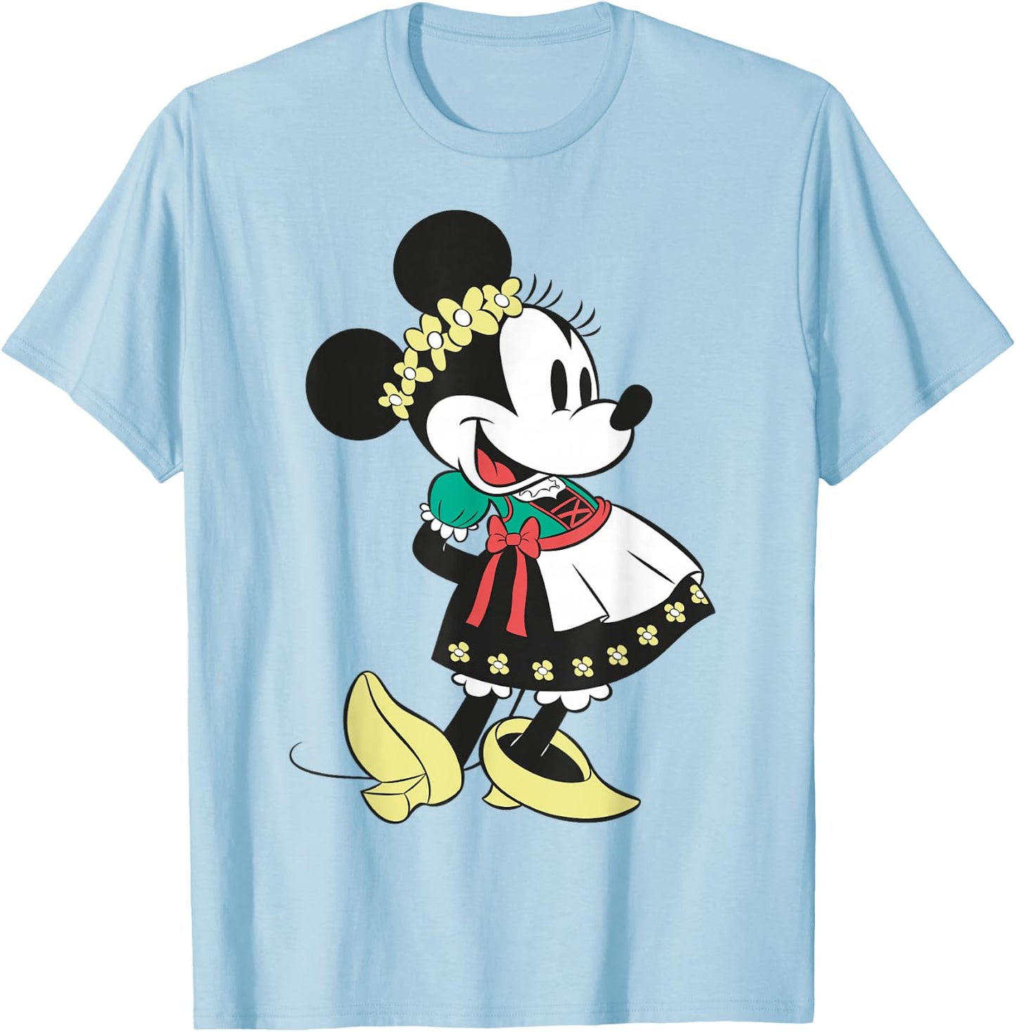 Disney Mickey and Friends Minnie Mouse Dirndl Portrait T-Shirt - T-Shirt | Light Blue