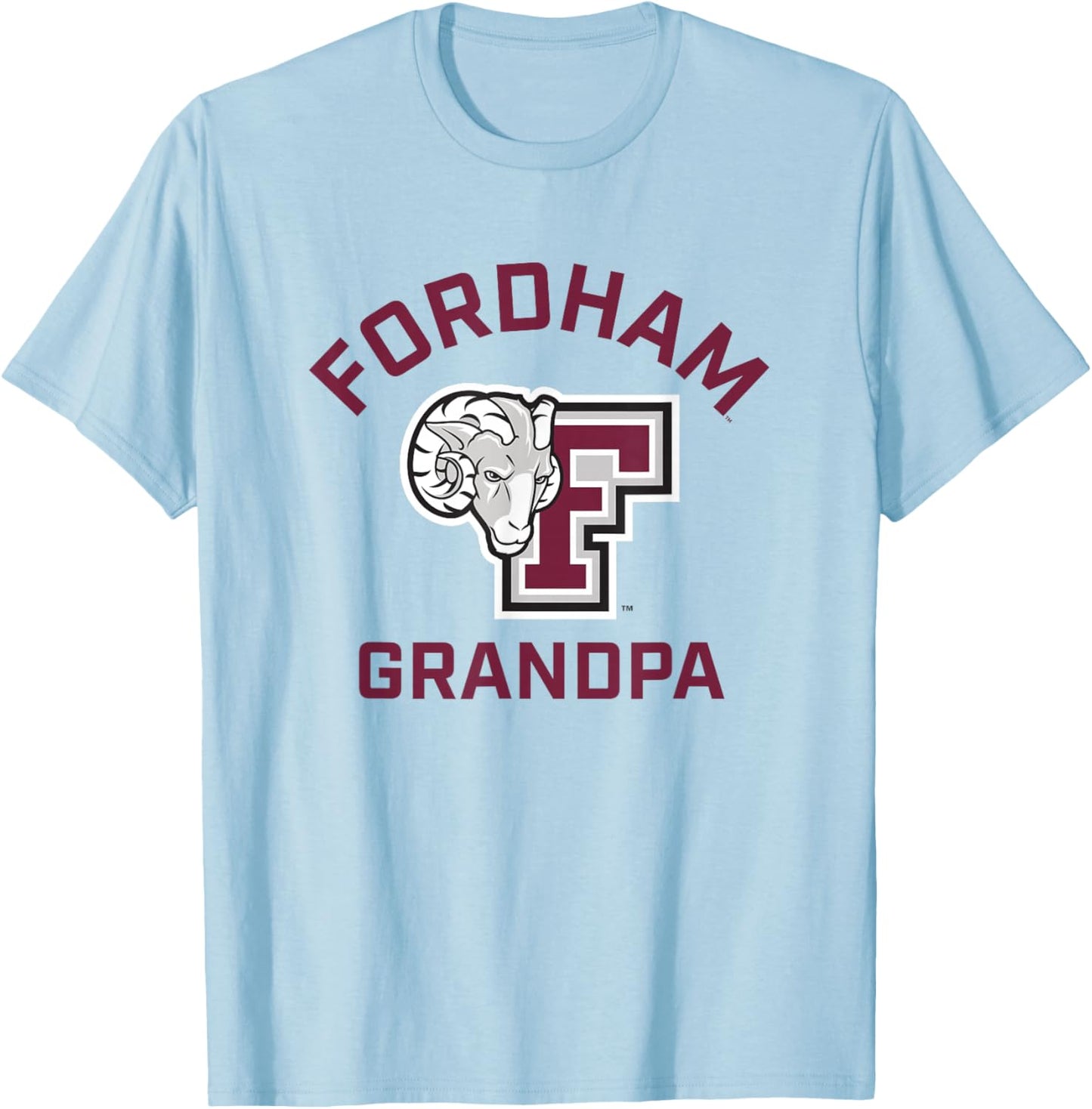 Fordham University Rams Arched Grandpa T-Shirt - T-Shirt | Light Blue