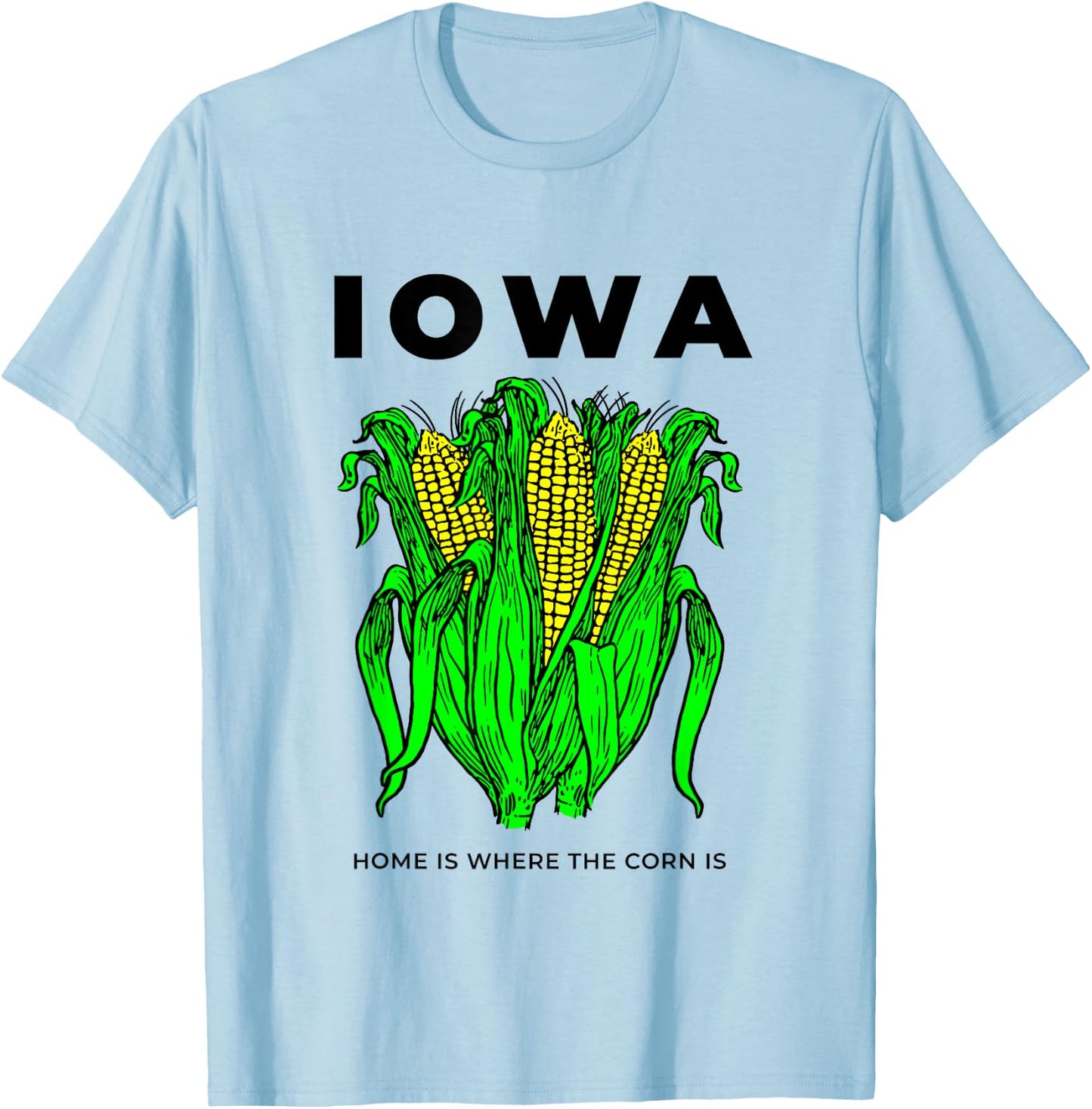 Funny Iowa Corn T-Shirt - T-Shirt | Light Blue