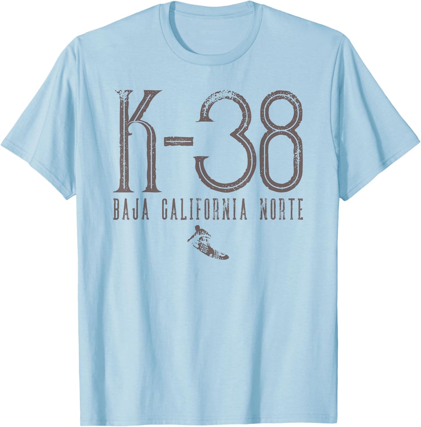 K-38 Surf Beach Baja California Norte Surfing Mexico Surfer T-Shirt - T-Shirt | Light Blue
