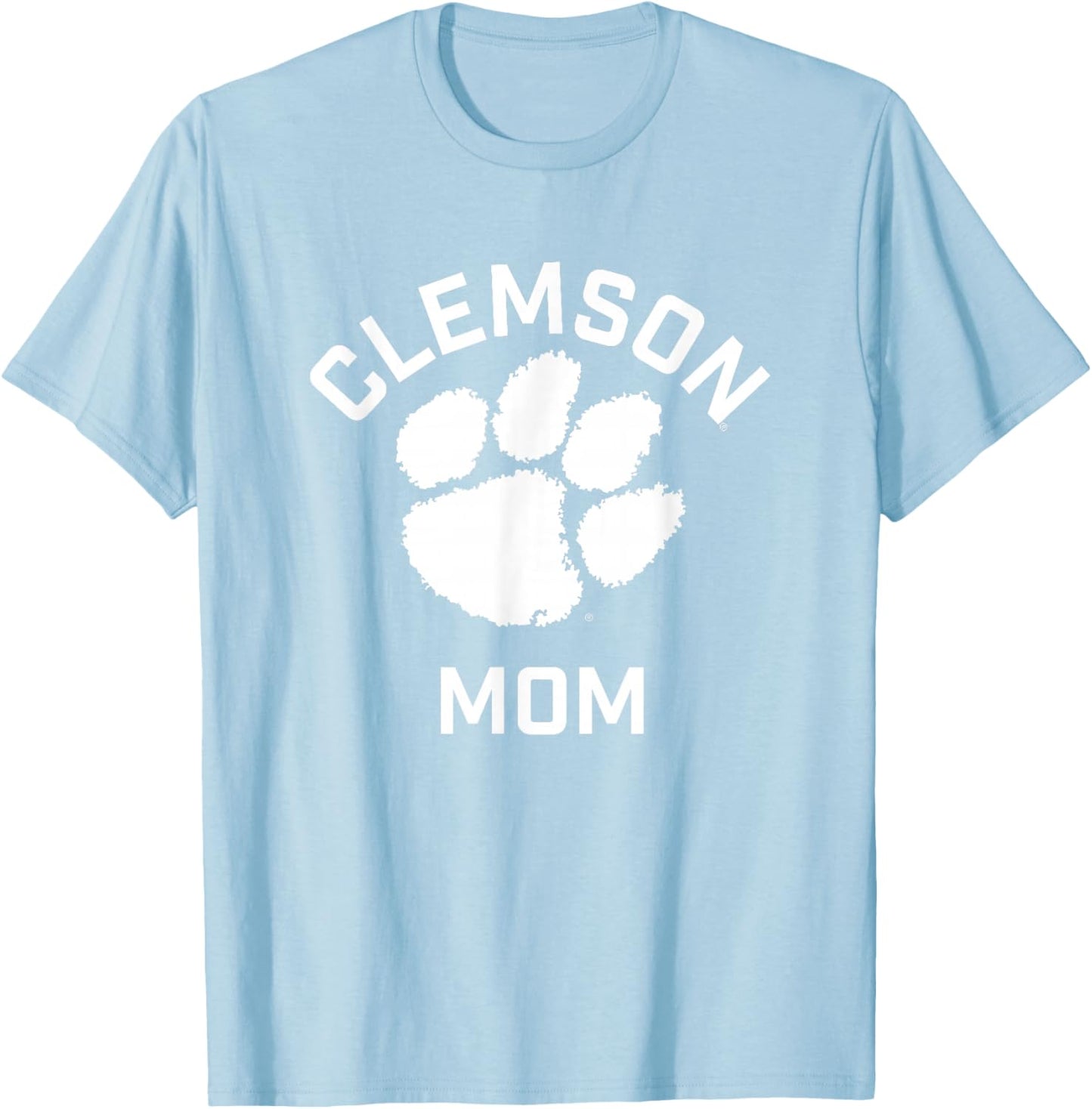 Clemson University Tigers Arched Mom T-Shirt - T-Shirt | Light Blue