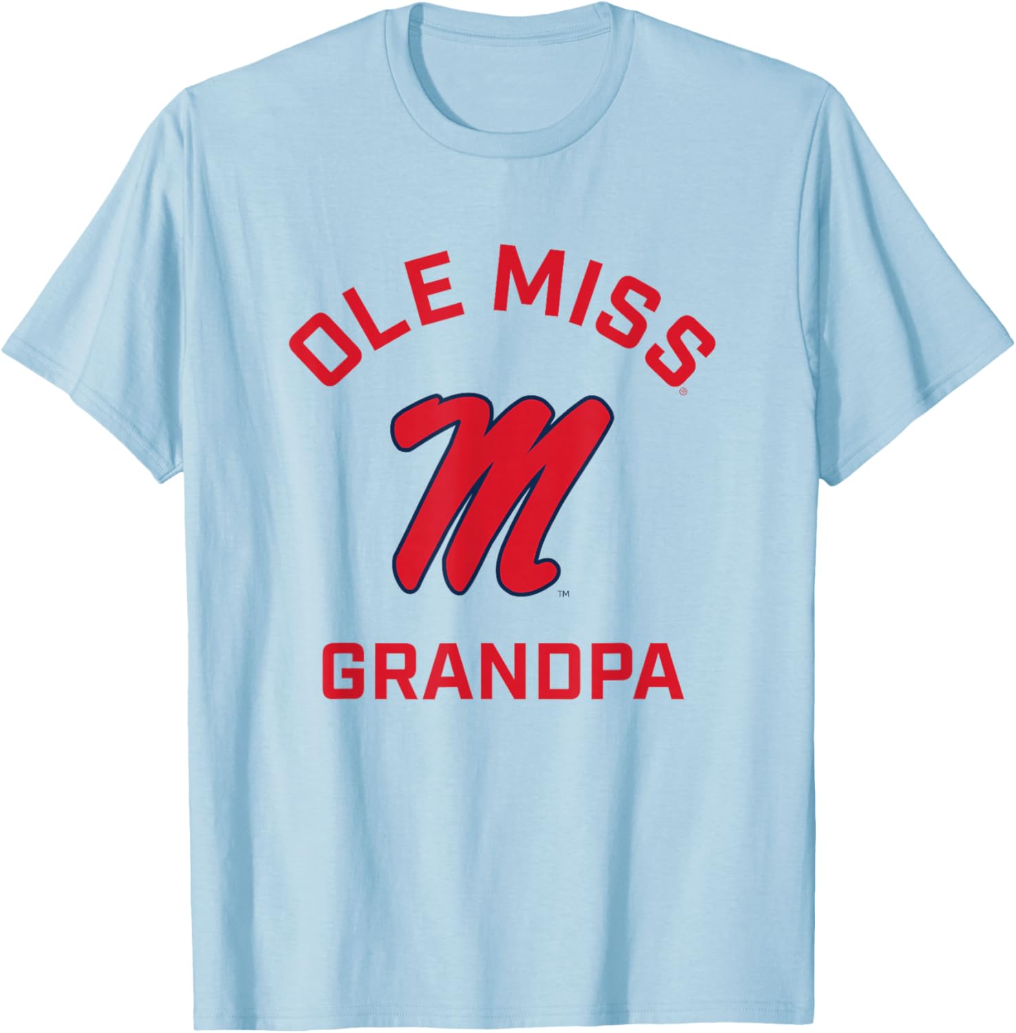 Ole Miss Rebels Arched Grandpa T-Shirt - T-Shirt | Light Blue