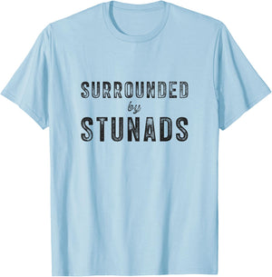 Surrounded by Stunads Funny Italian Saying Italy Humor Quote T-Shirt - T-Shirt | Light Blue
