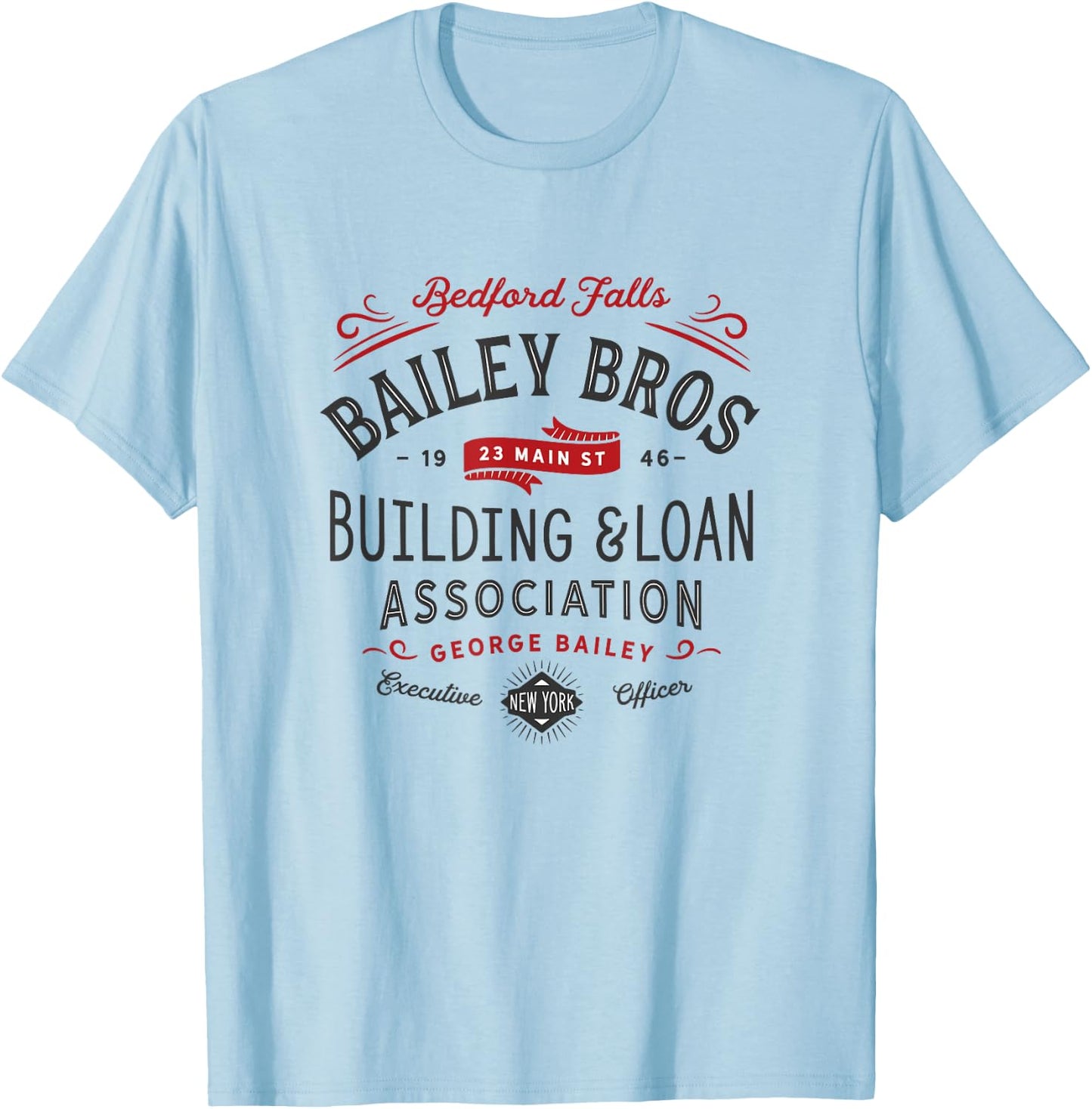 Christmas, Bailey Brothers Building & Loan. Holiday Classic T-Shirt - T-Shirt | Light Blue