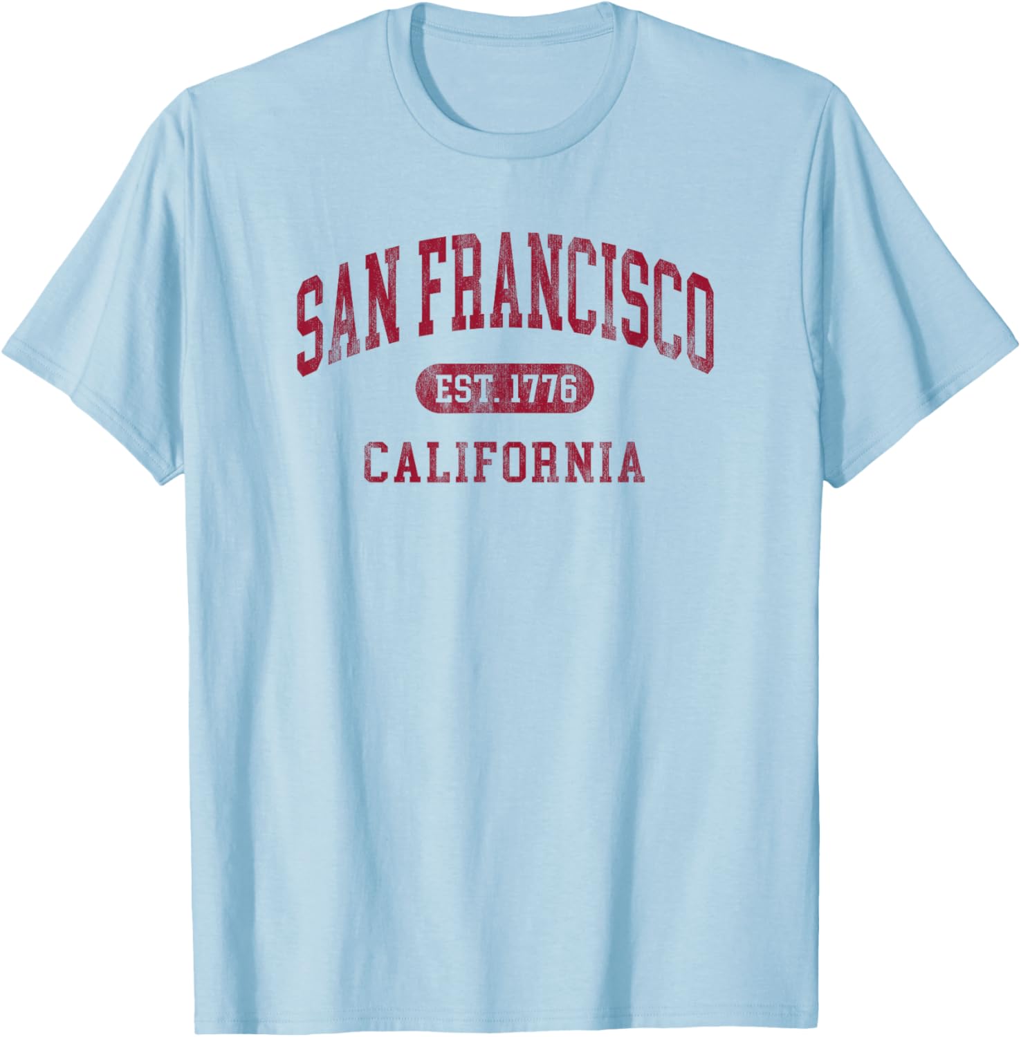 Vintage San Francisco California Souvenir Retro Throwback T-Shirt - T-Shirt | Light Blue