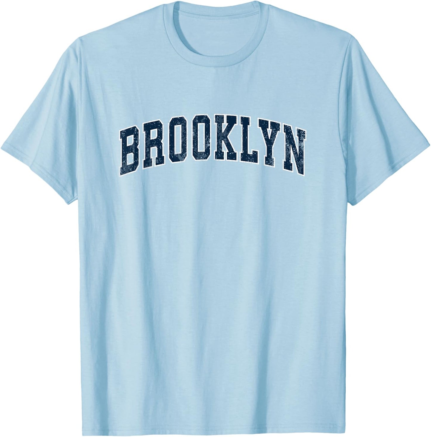 Brooklyn New York NY Vintage Sports Design Navy Design T-Shirt - T-Shirt | Light Blue