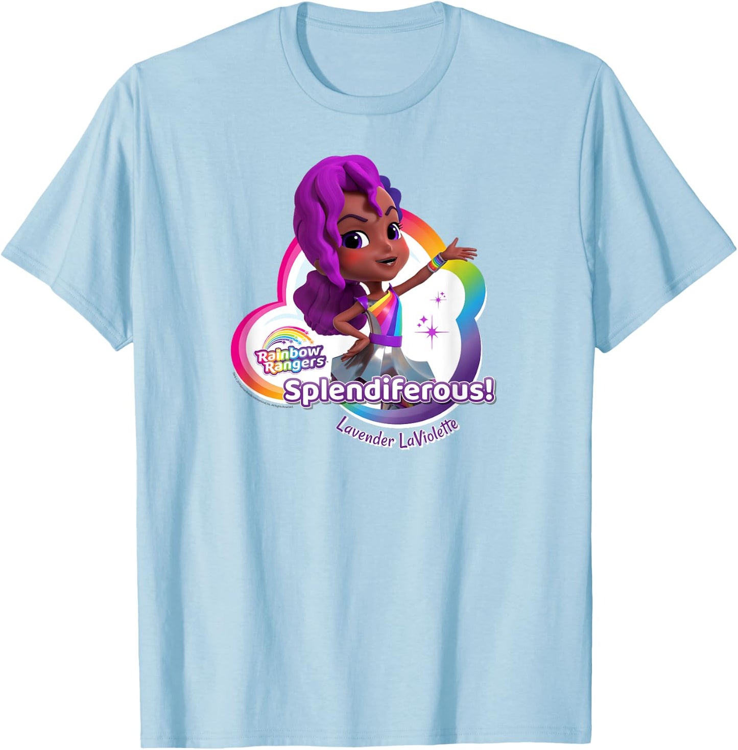 Rainbow Rangers Lavender LaViolette "Splendiferous!" T-Shirt - T-Shirt | Light Blue