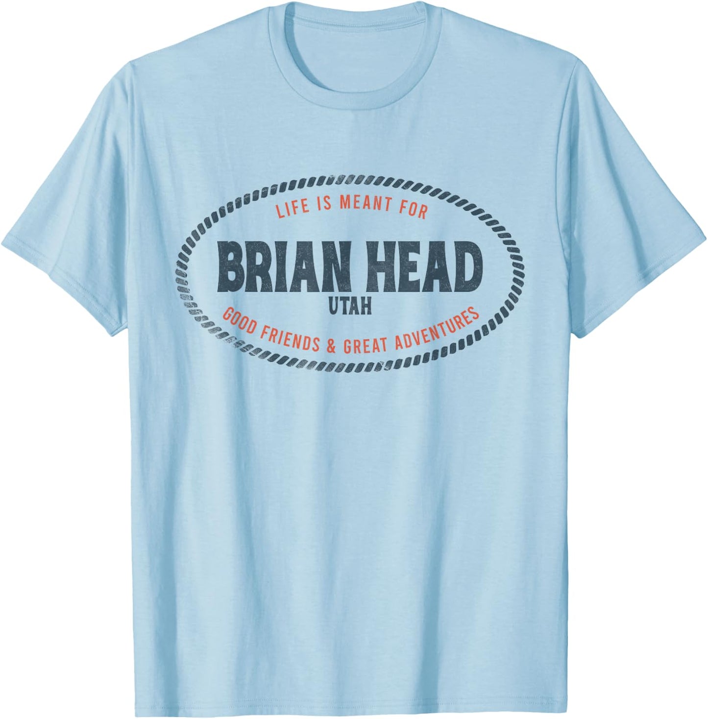 Casual Brian Head Utah Hiking Outdoor Graphic T-Shirt - T-Shirt | Light Blue