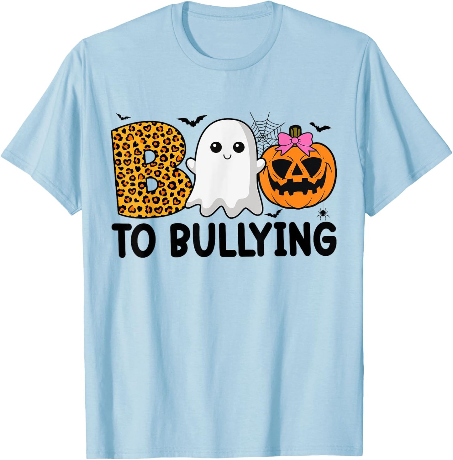 Boo Anti Bullying Funny Halloween Orange Unity Day Girls T-Shirt - T-Shirt | Light Blue