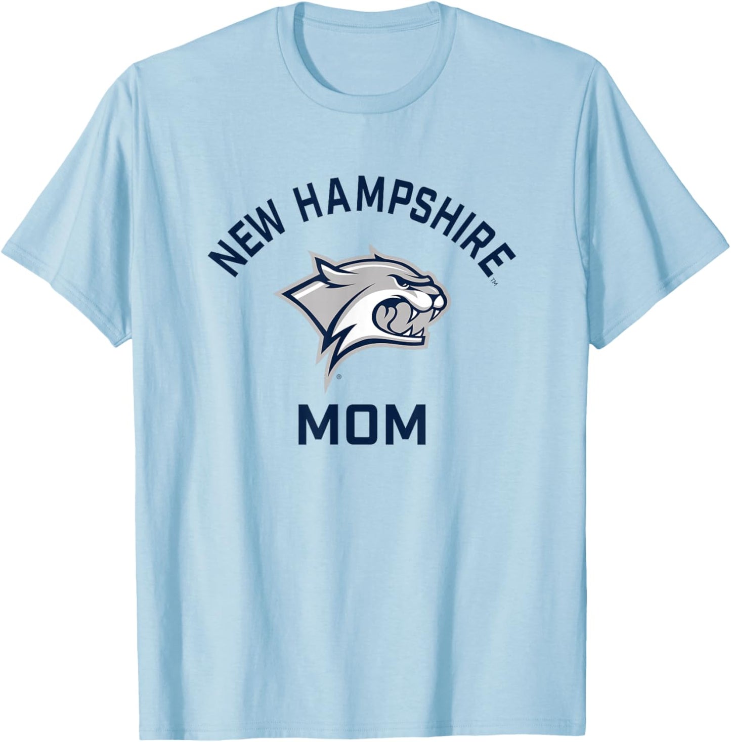 University of New Hampshire UNH Wildcats Arched Mom T-Shirt - T-Shirt | Light Blue