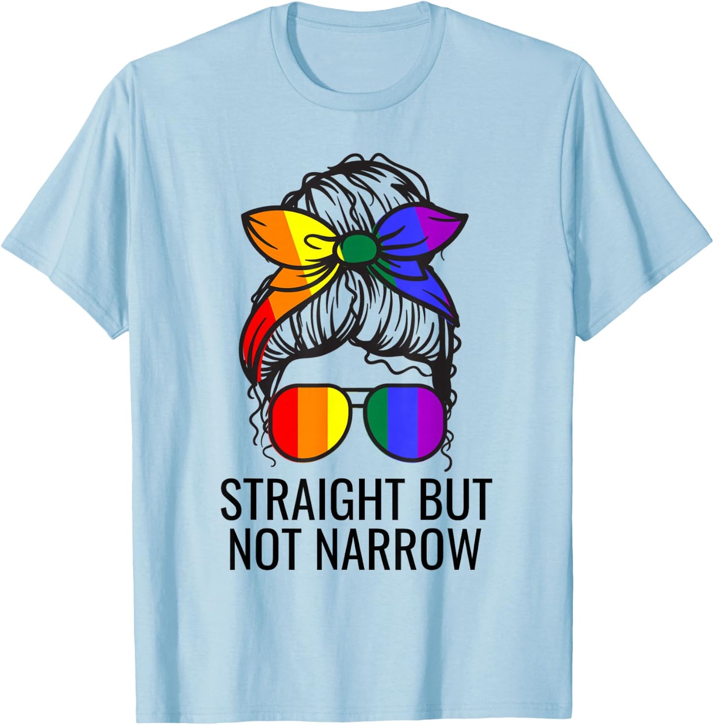 Straight But Not Narrow Proud Ally T-Shirt - T-Shirt | Light Blue
