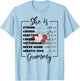 Flower She Is Grammy Christian Mothers Day Religious Women T-Shirt - T-Shirt | Light Blue
