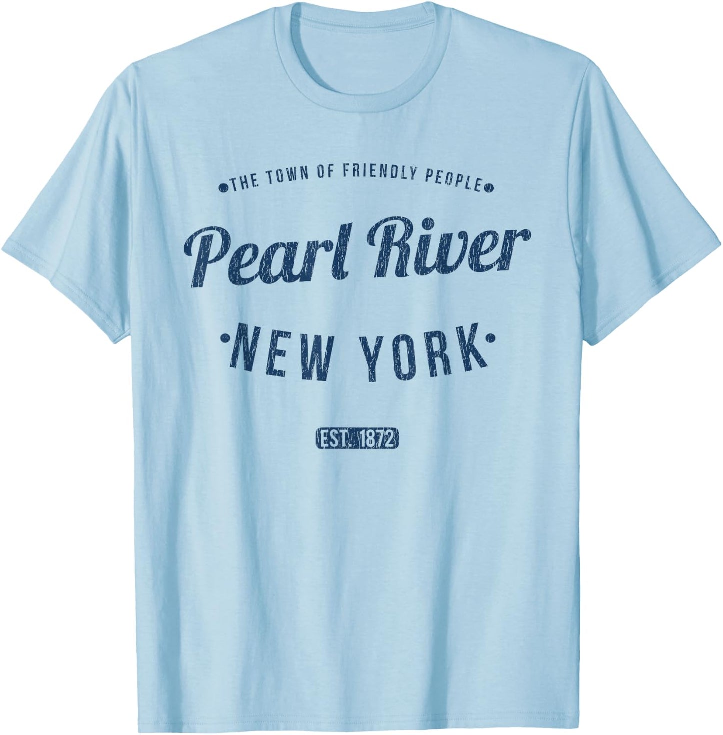 Pearl River New York Vintage Travel Souvenir Pearl River T-Shirt - T-Shirt | Light Blue