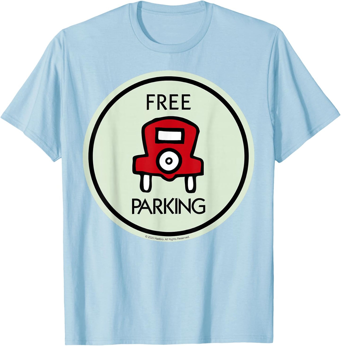 Monopoly Free Parking Game Board Vintage Logo T-Shirt - T-Shirt | Light Blue