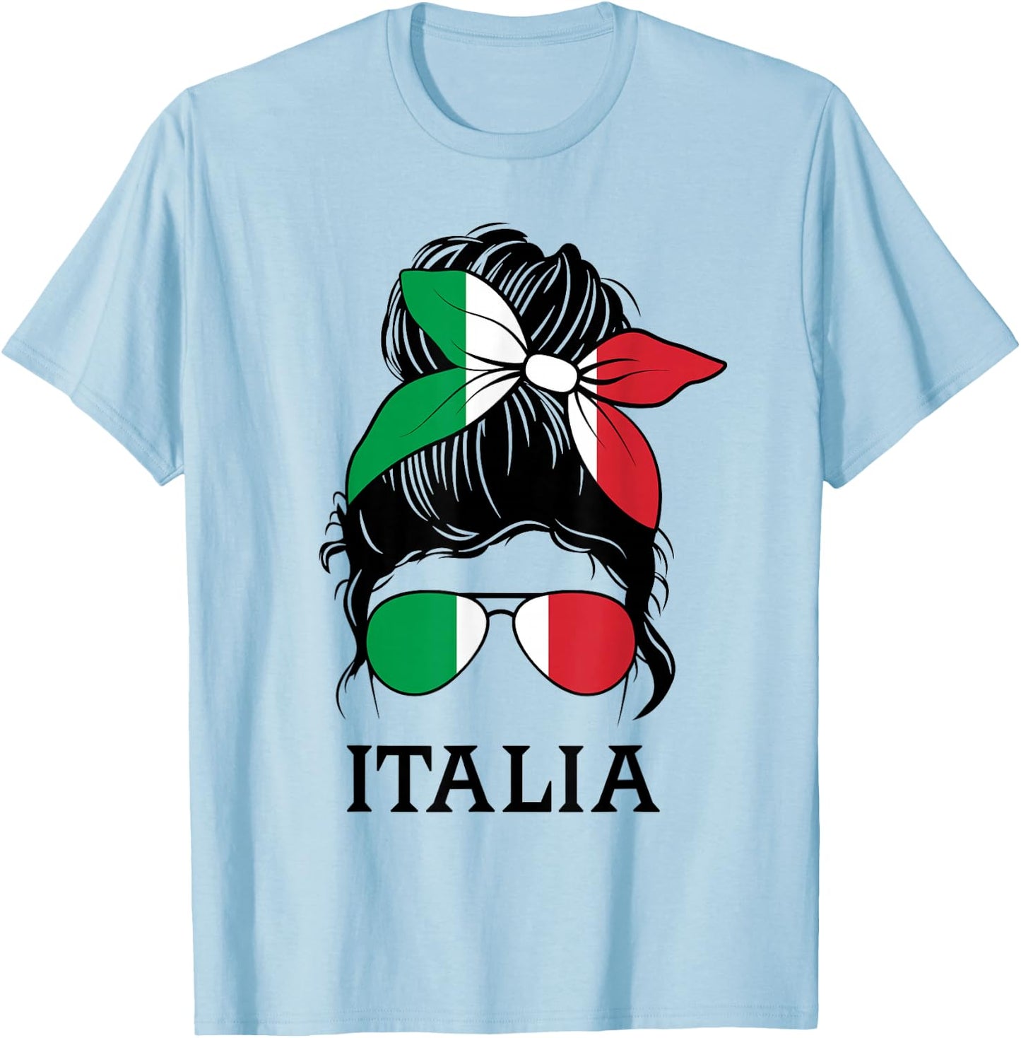 Italia Graphic Design for Girls Kid Italian Toodler T-Shirt - T-Shirt | Light Blue