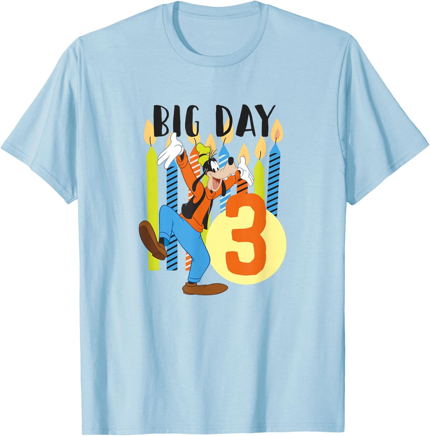 Disney Goofy Birthday Big Day 3 Years Old T-Shirt - T-Shirt | Light Blue