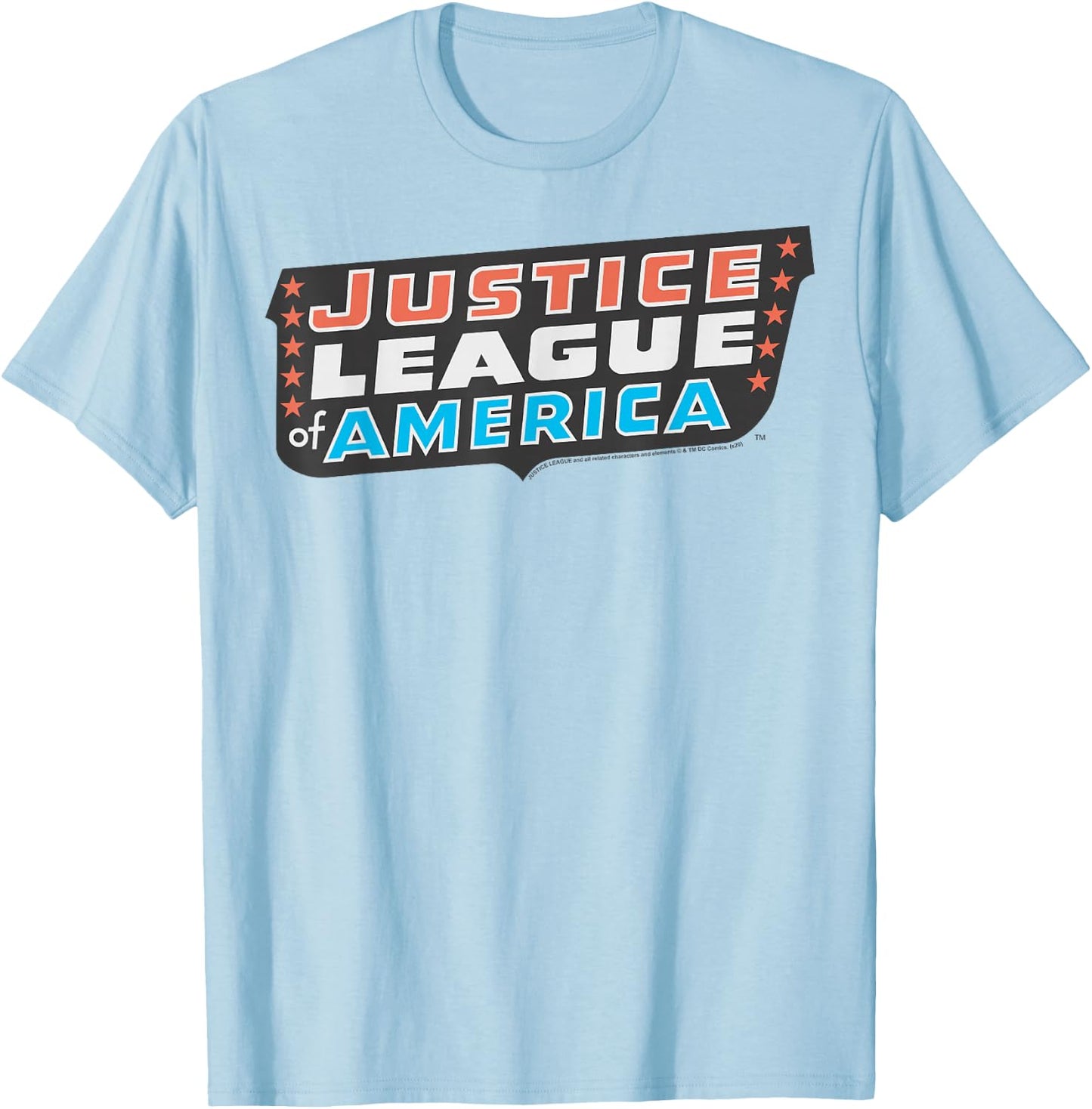 DC Comics Justice League of America Logo T-Shirt - T-Shirt | Light Blue