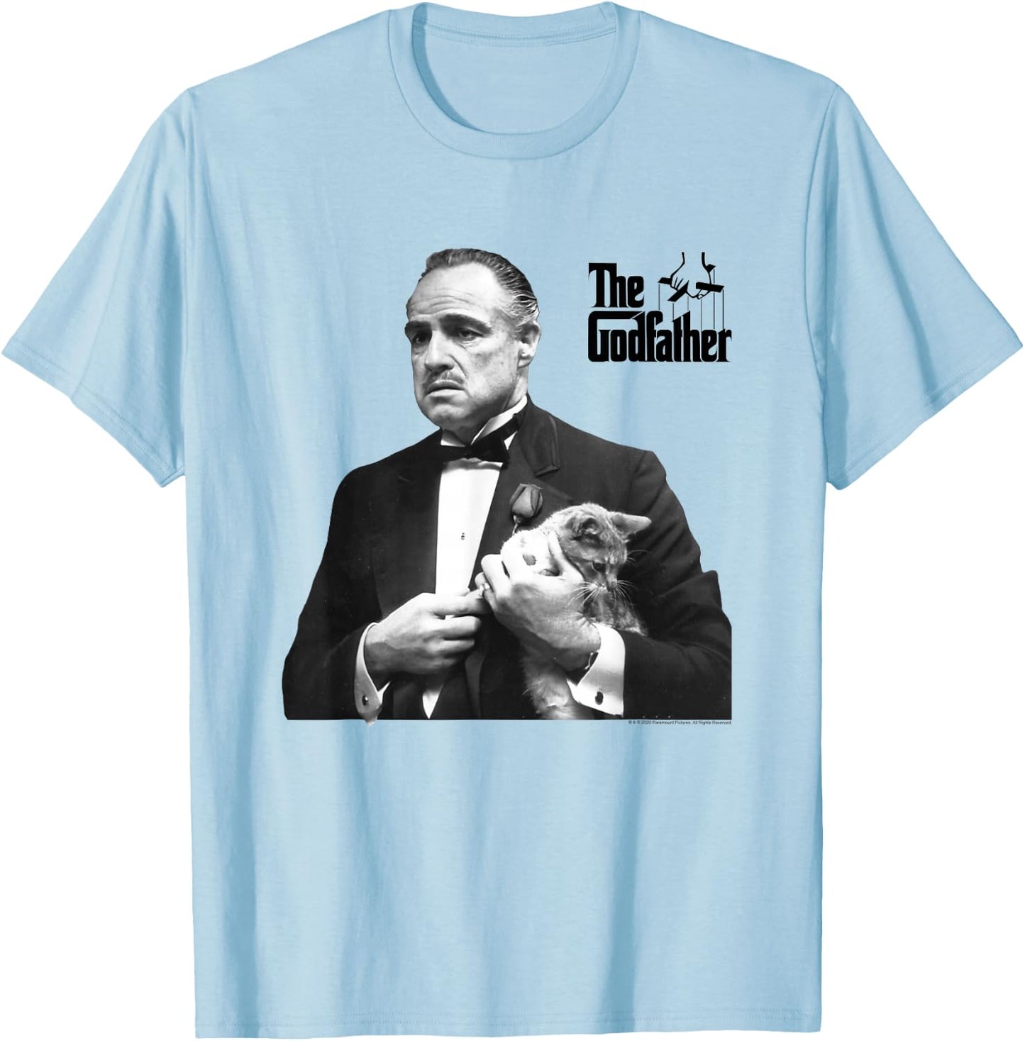 The Godfather The Don with Cat T-Shirt - T-Shirt | Light Blue