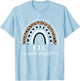 Leukemia CLL Awareness Wear Orange Leopard Rainbow T-Shirt - T-Shirt | Light Blue
