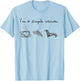 I'm A Simple Woman Coffee Pizza Dachshunds T-Shirt - T-Shirt | Light Blue
