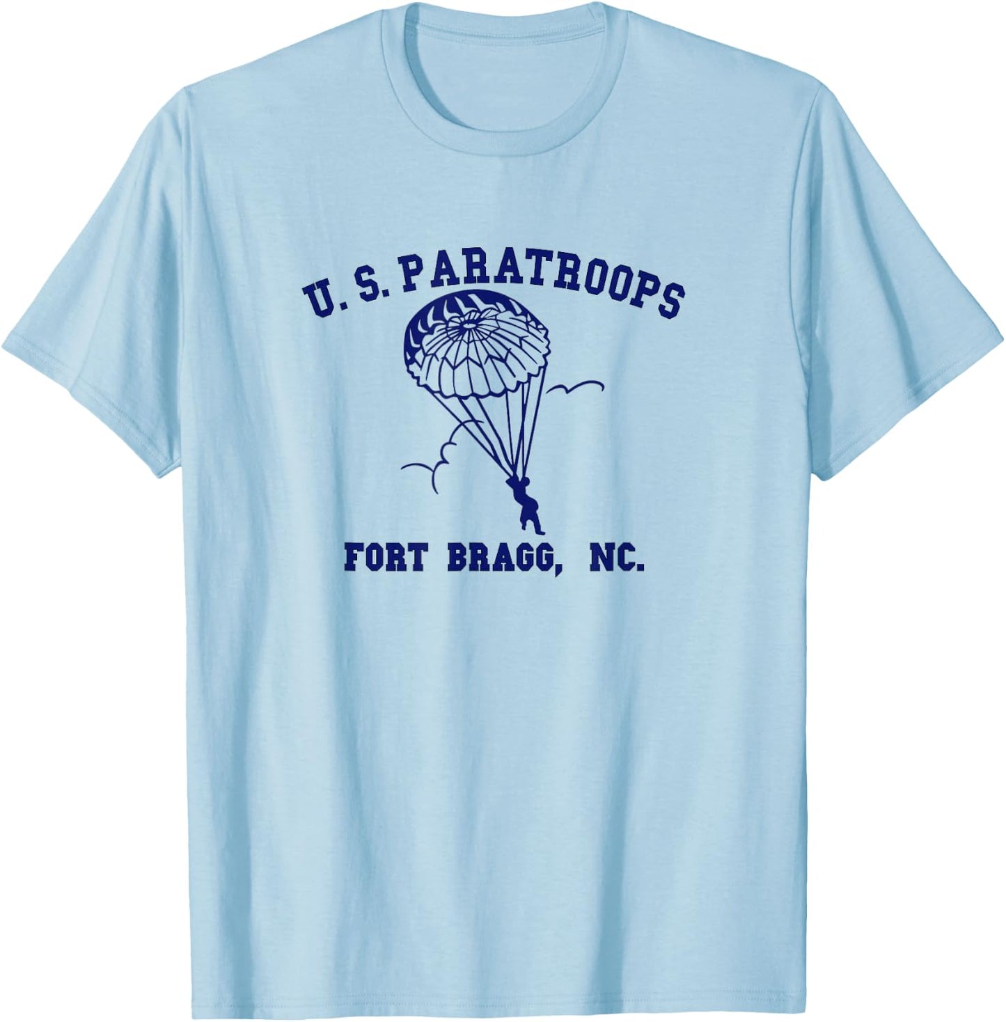 US Paratrooper Fort Bragg NC WW2 T-Shirt - T-Shirt | Light Blue