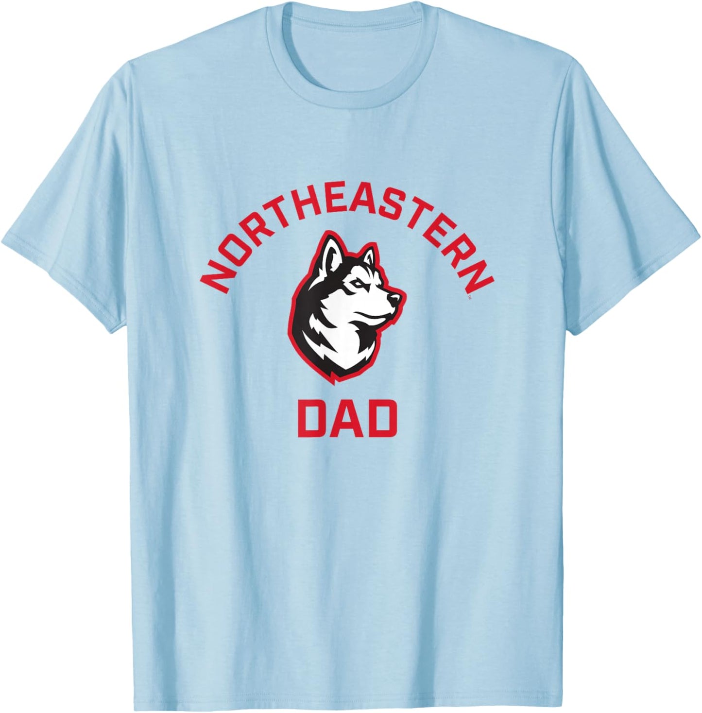 Northeastern University NEU Huskies Arched Dad T-Shirt - T-Shirt | Light Blue