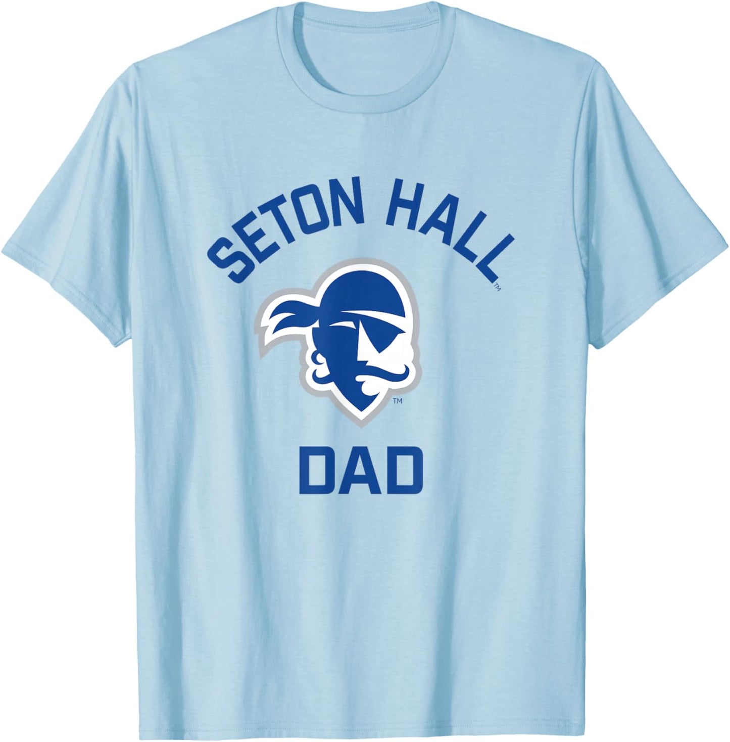Seton Hall University SHU Pirates Arched Dad T-Shirt - T-Shirt | Light Blue