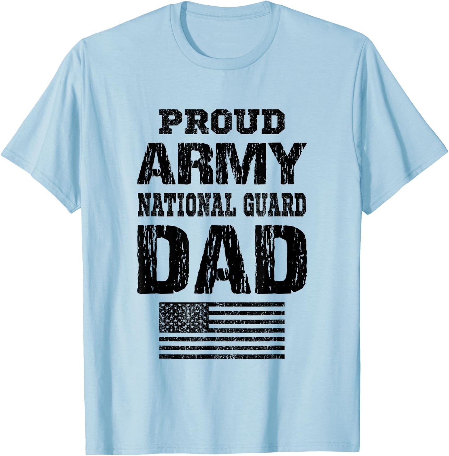 Vintage Proud Army National Guard Dad U.S Military Gift T-Shirt - T-Shirt | Light Blue