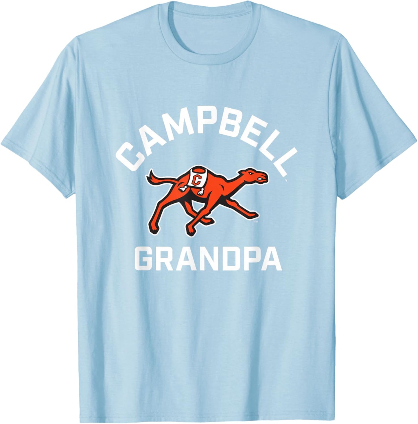 Campbell University Fighting Camels Arched Grandpa T-Shirt - T-Shirt | Light Blue