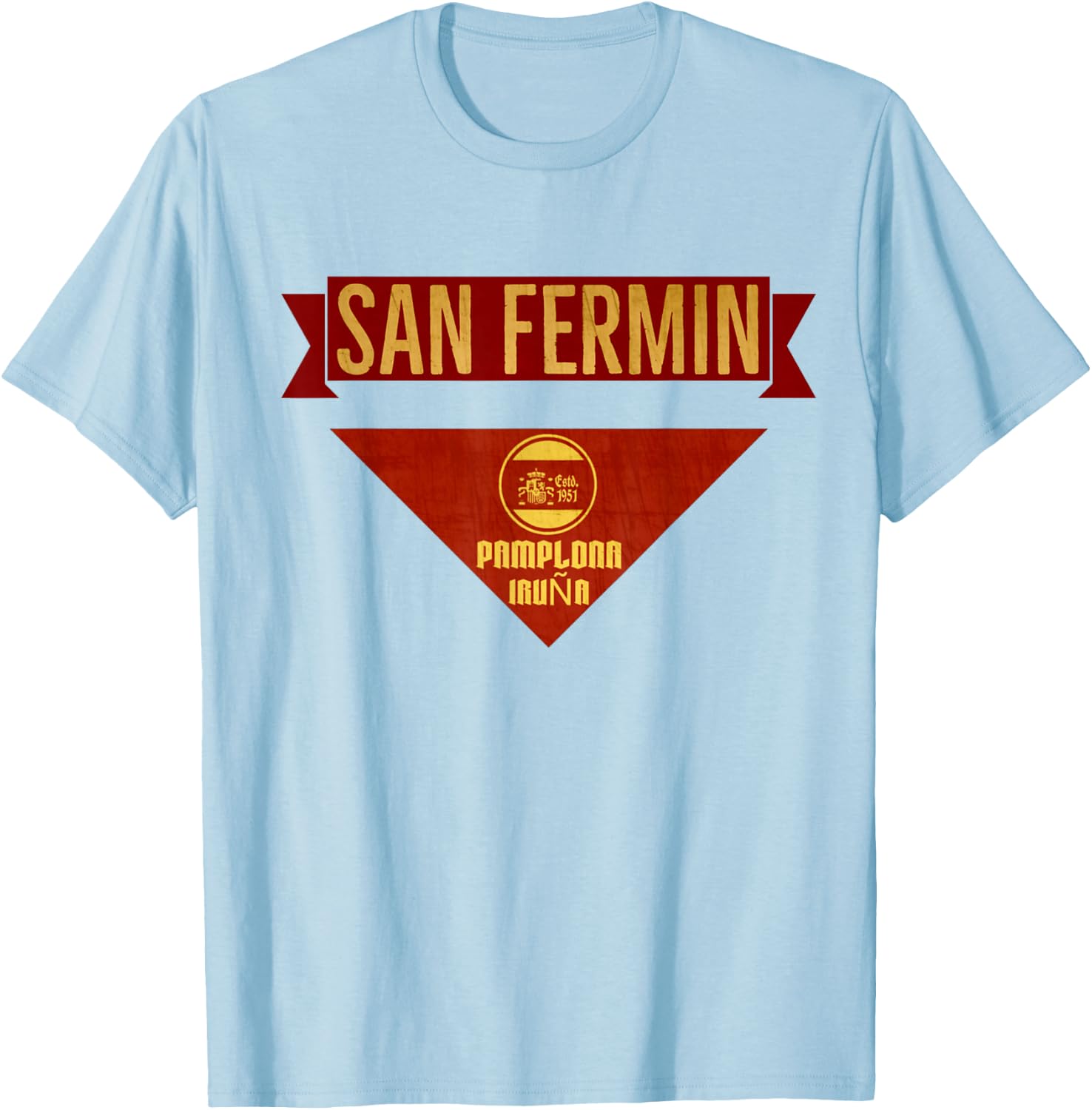 San Fermin Scarf - Pampolna Bull Run Costume T-Shirt - T-Shirt | Light Blue