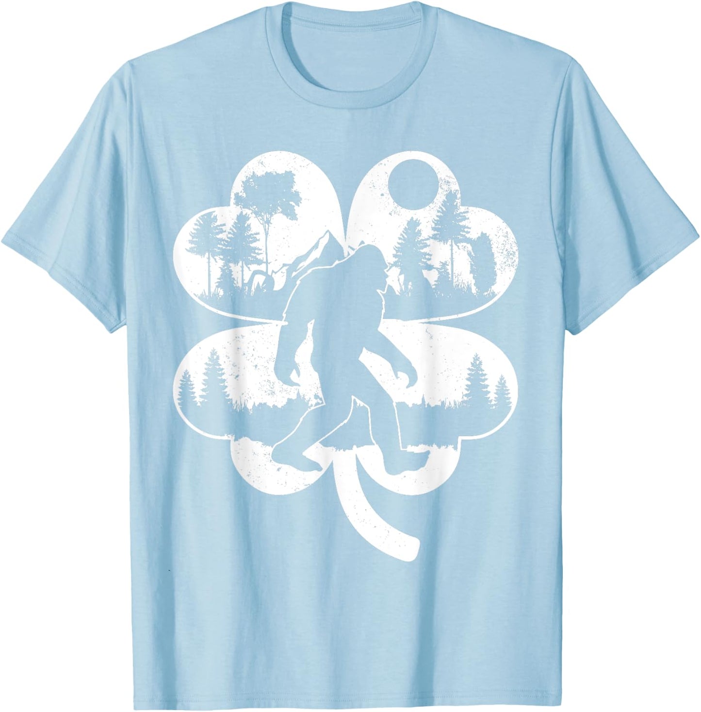 St Patricks Day Bigfoot Irish Sasquatch Saint Paddy's Irish T-Shirt - T-Shirt | Light Blue