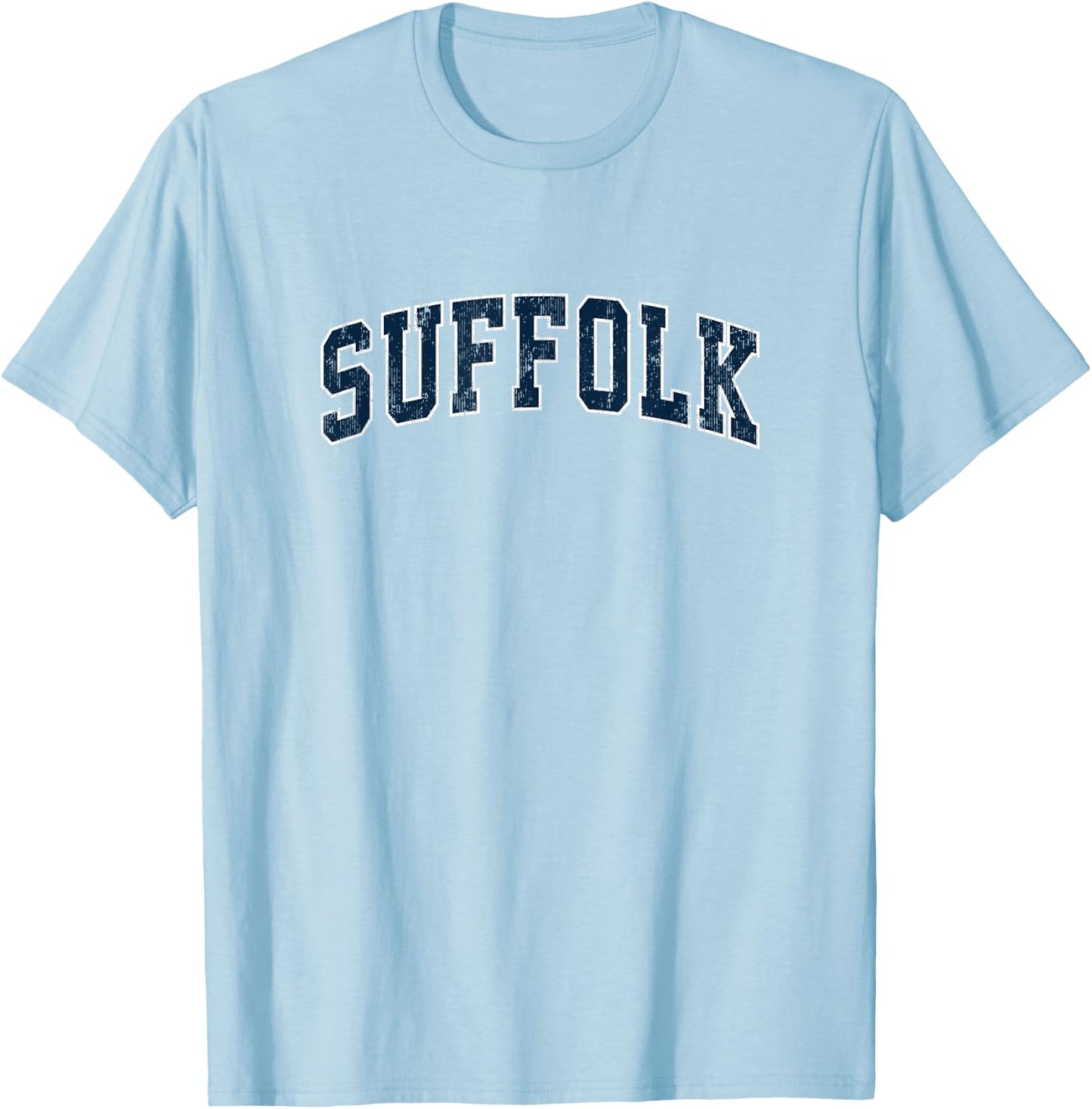 Suffolk Virginia VA Vintage Sports Design Navy Design T-Shirt - T-Shirt | Light Blue