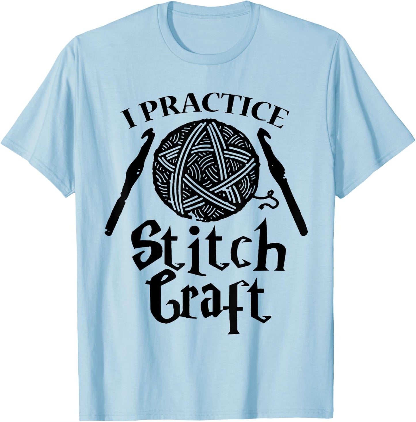 Crochet Stitch Craft T-Shirt - T-Shirt | Light Blue