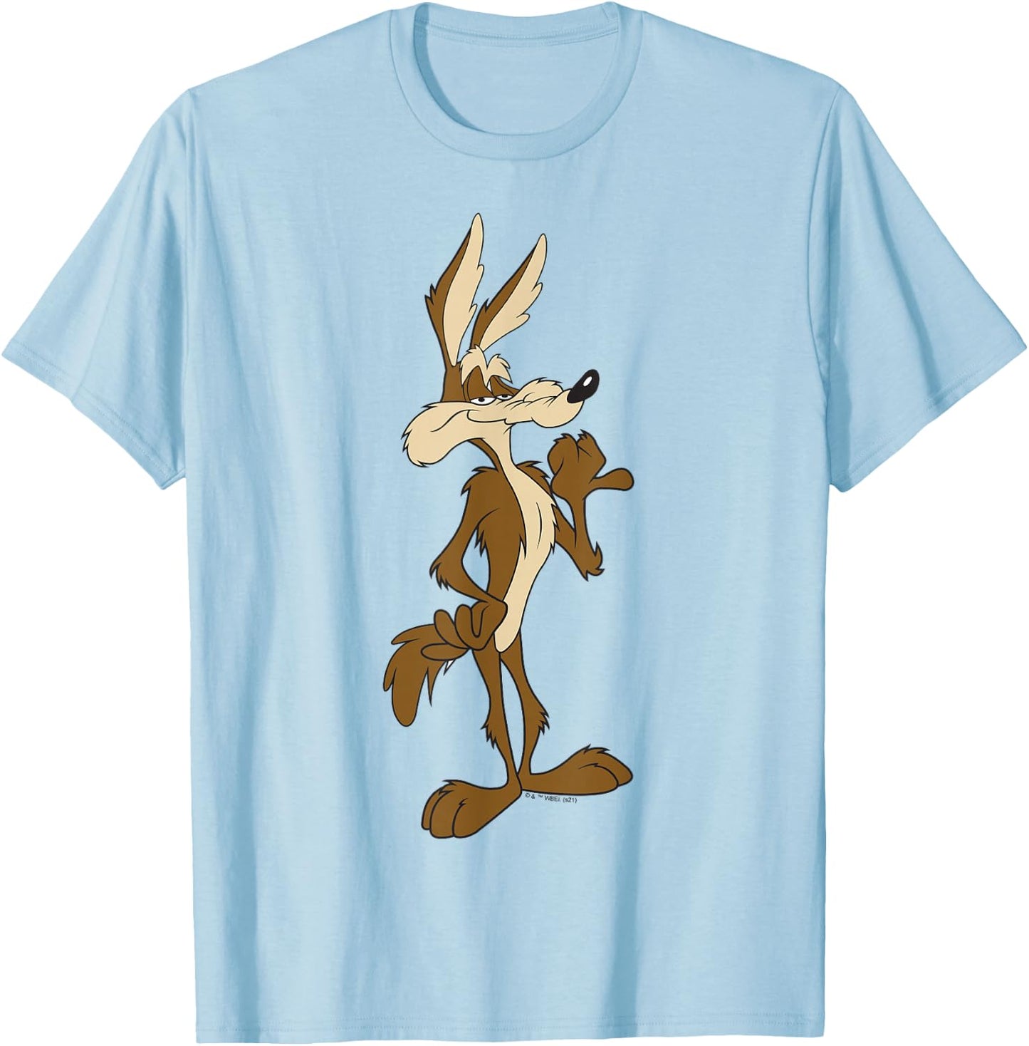 Looney Tunes Wile E. Coyote Confident Stance T-Shirt - T-Shirt | Light Blue