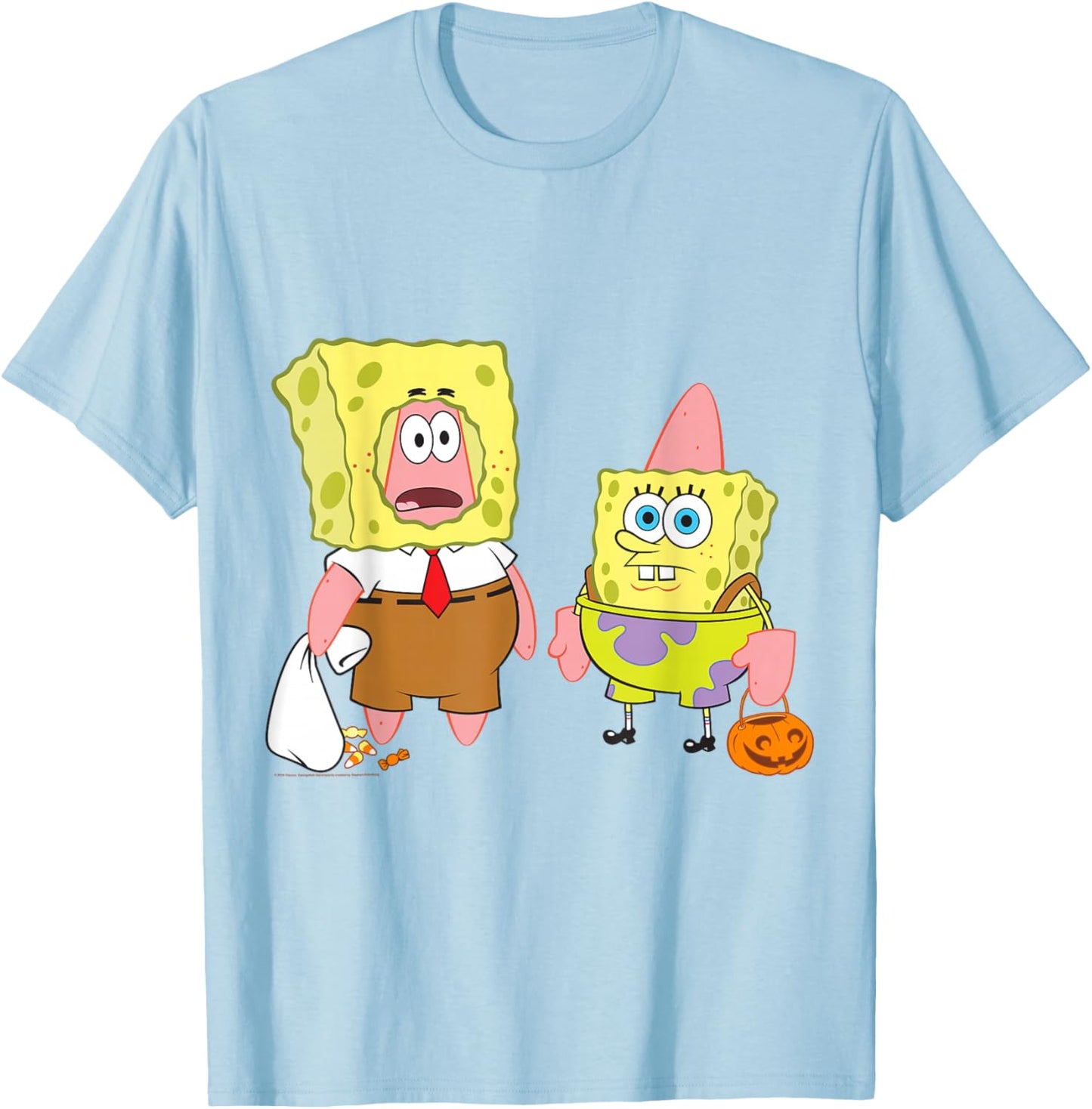 Spongebob Squarepants Halloween Patrick Costume Best Friends T-Shirt - T-Shirt | Light Blue