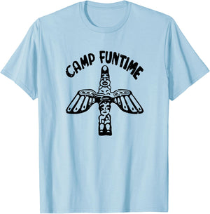 Camp Funtime! Fun vintage novelty T-Shirt - T-Shirt | Light Blue