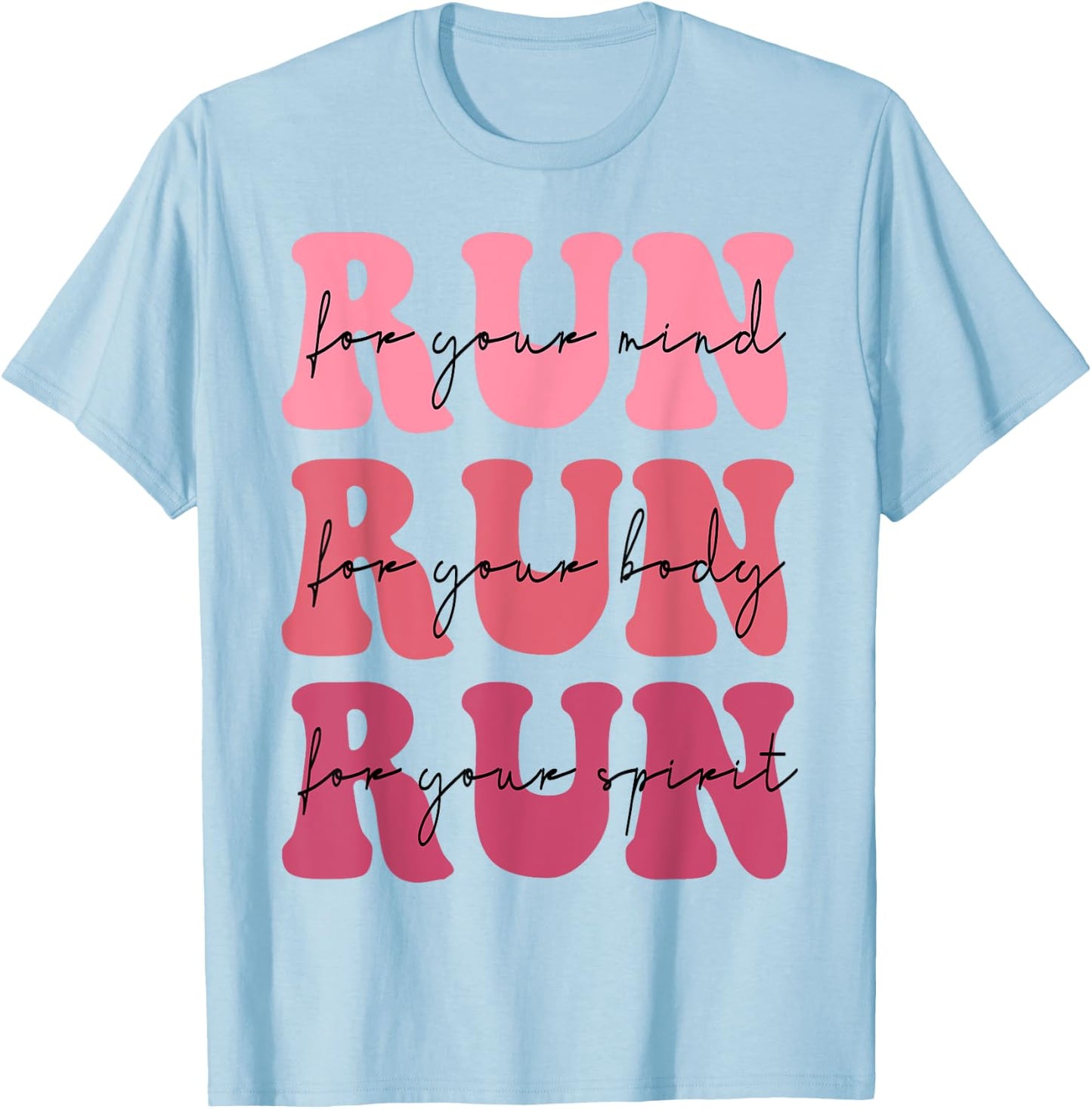In My Runner Era Groovy Retro Women Running Lover Runner T-Shirt - T-Shirt | Light Blue