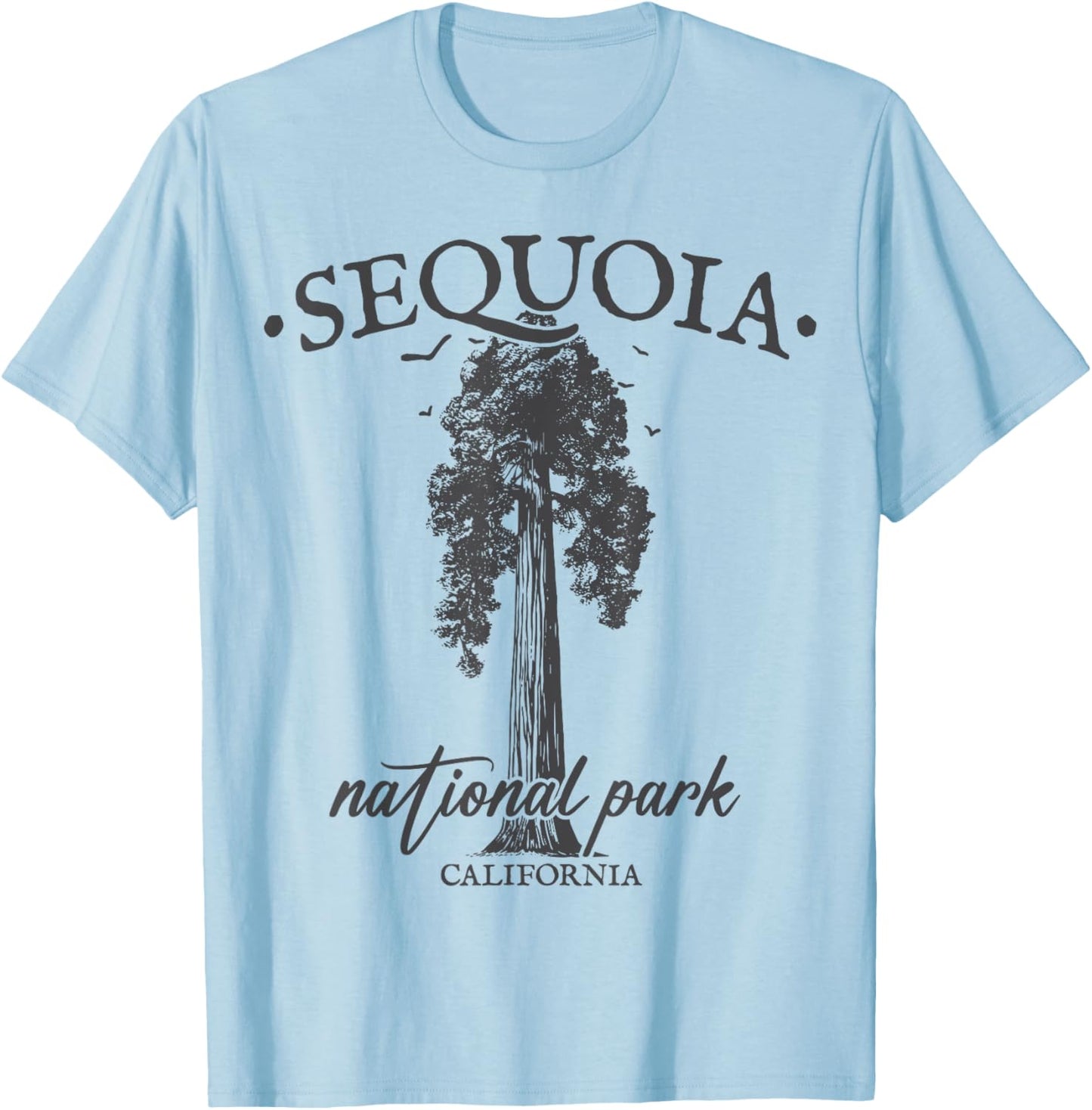 Sequoia National Park Tree Hiking Nature retro Trees vintage T-Shirt - T-Shirt | Light Blue