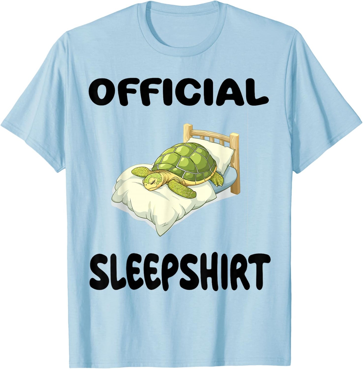 Turtle Official Sleepshirt Pajamas Nightgown T-Shirt - T-Shirt | Light Blue