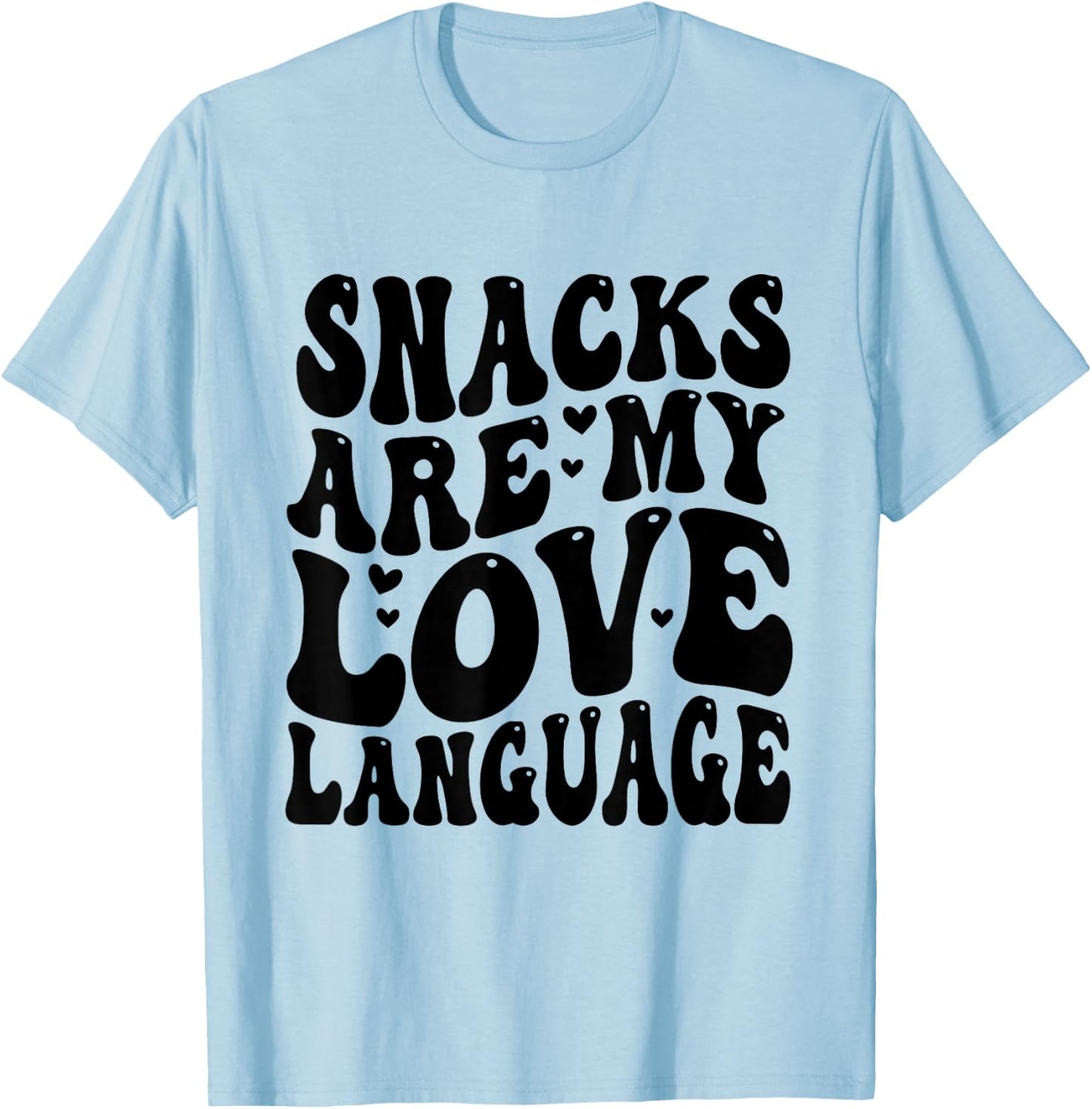 Snacks Are My Love Language Valentine Day Kids Boys T-Shirt - T-Shirt | Light Blue