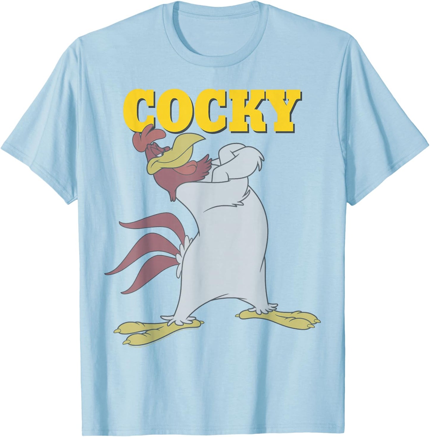 Looney Tunes Foghorn Leghorn Cocky Portrait Small T-Shirt - T-Shirt | Light Blue