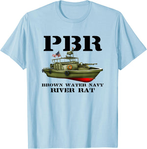 PBR Brown Water Navy T-Shirt - T-Shirt | Light Blue