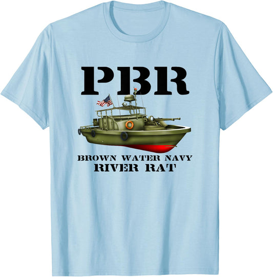PBR Brown Water Navy T-Shirt - T-Shirt | Light Blue