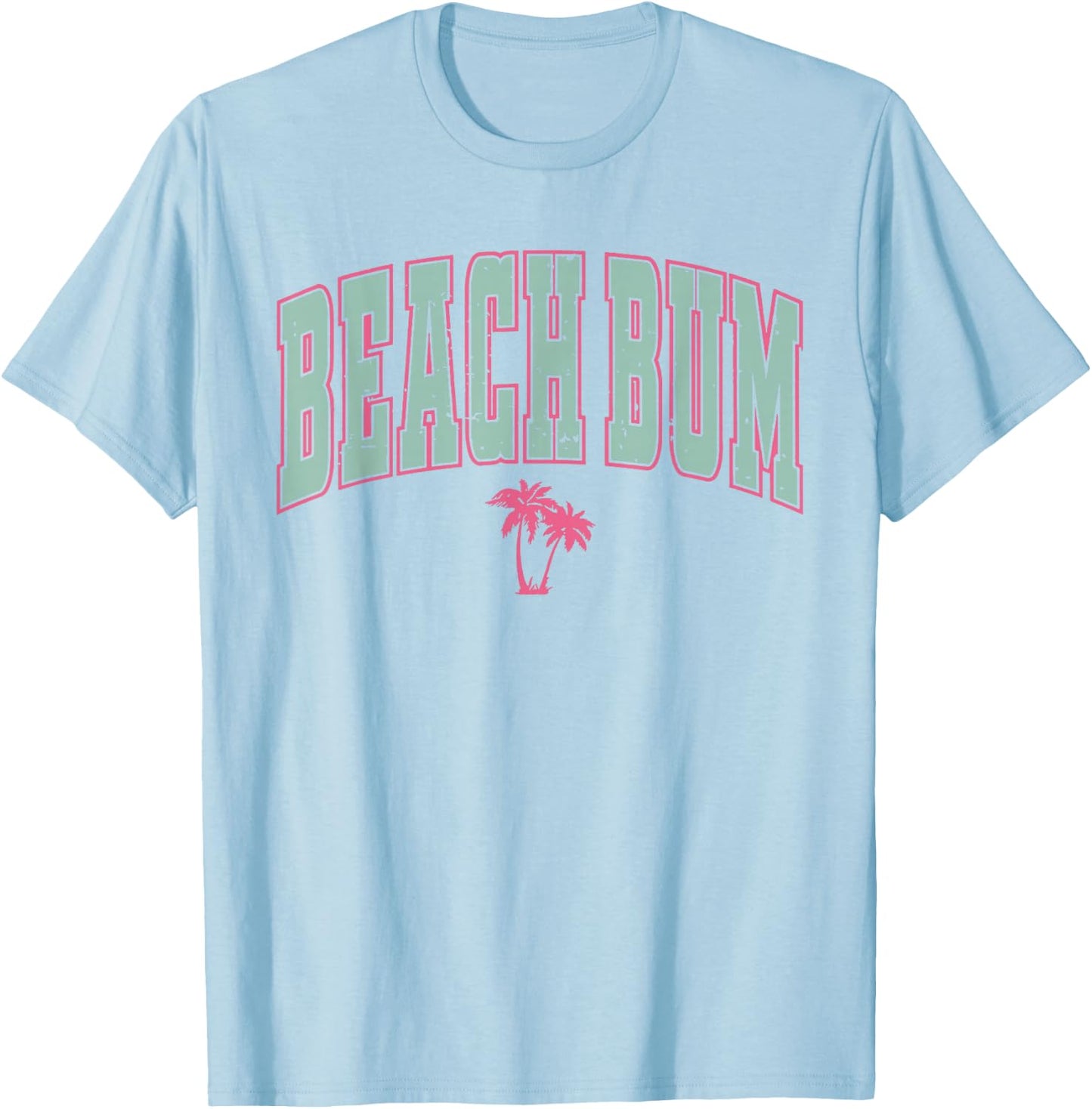 Funny Retro Summer Beach Bum Shirt, Summer Sandy Ocean Vibes T-Shirt - T-Shirt | Light Blue