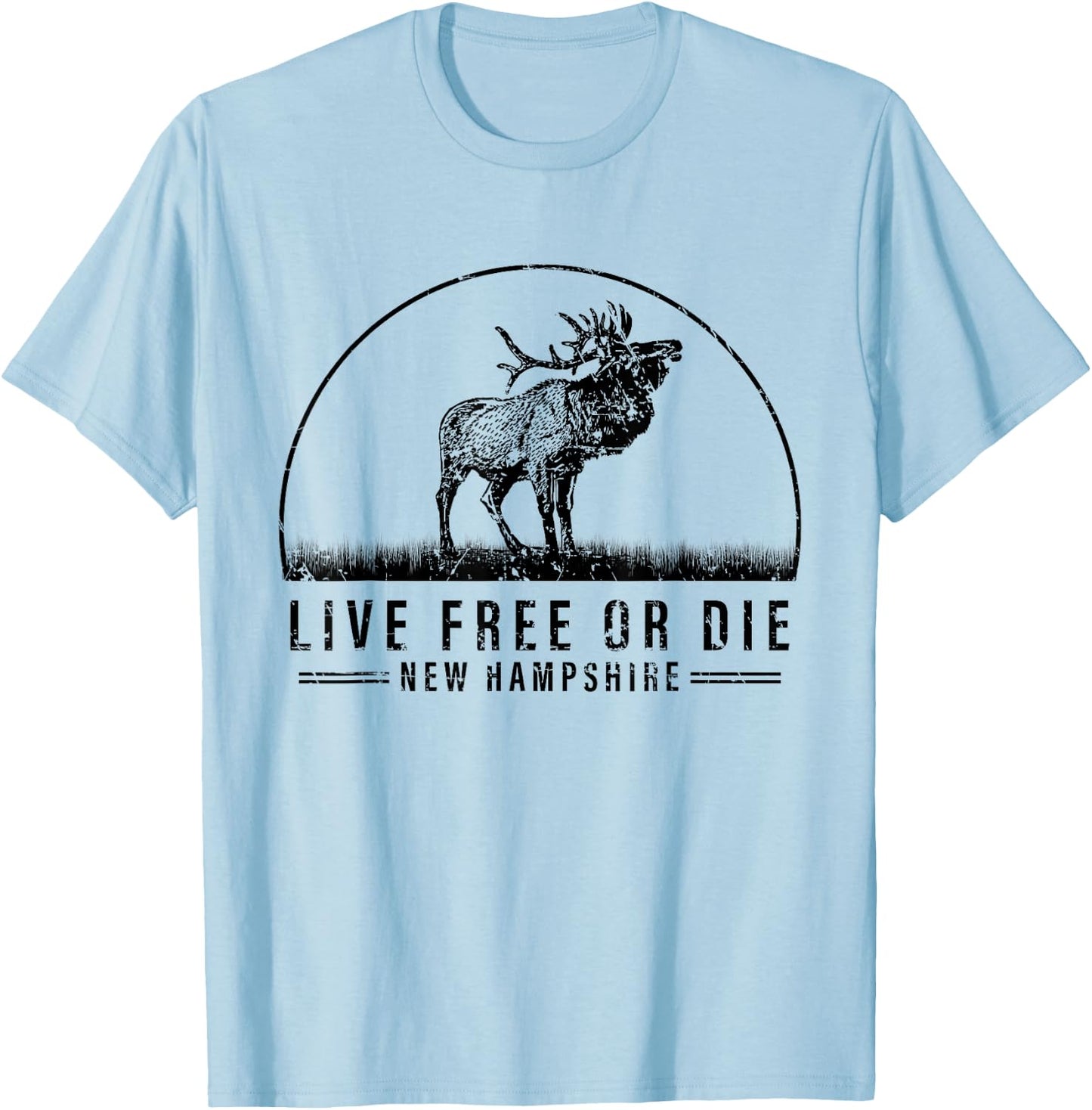 Live Free Or Die New Hampshire T-Shirt - T-Shirt | Light Blue