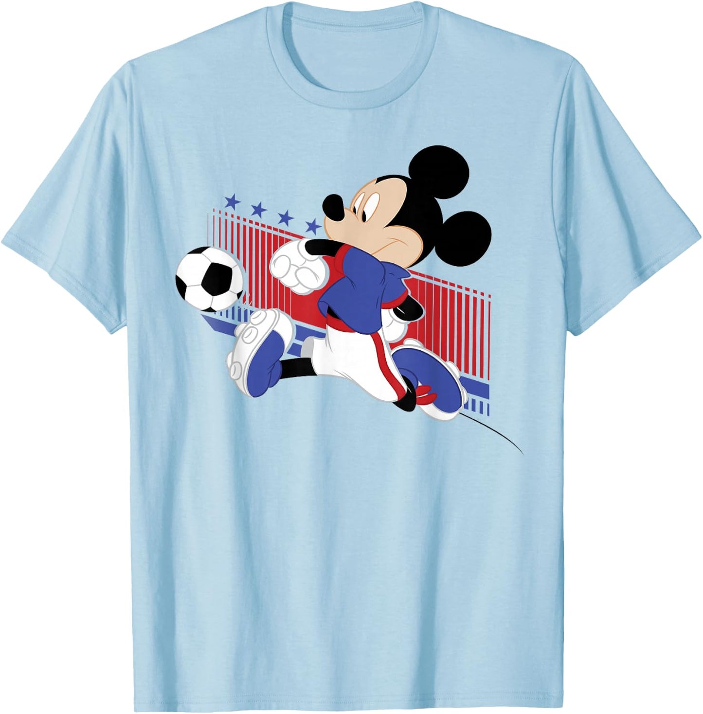 Disney Mickey and Friends USA Soccer Vintage Mickey T-Shirt - T-Shirt | Light Blue