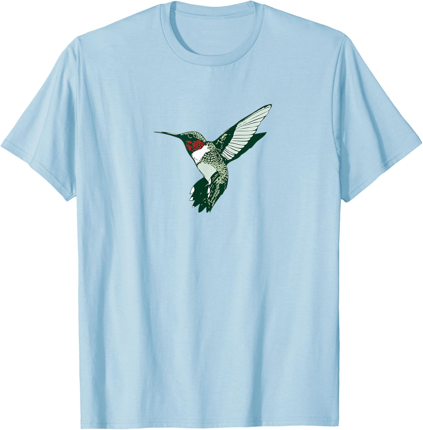 Cool Migrating Birds Ruby-throated Hummingbird T-Shirt - T-Shirt | Light Blue