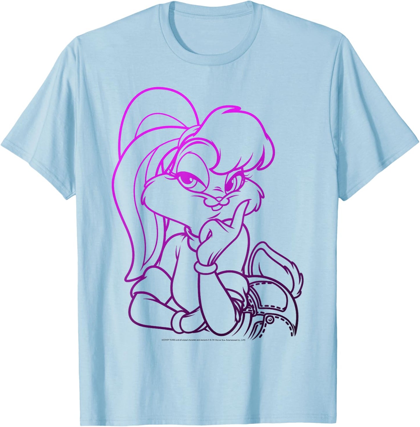 Looney Tunes Lola Bunny Gradient Outline T-Shirt - T-Shirt | Light Blue