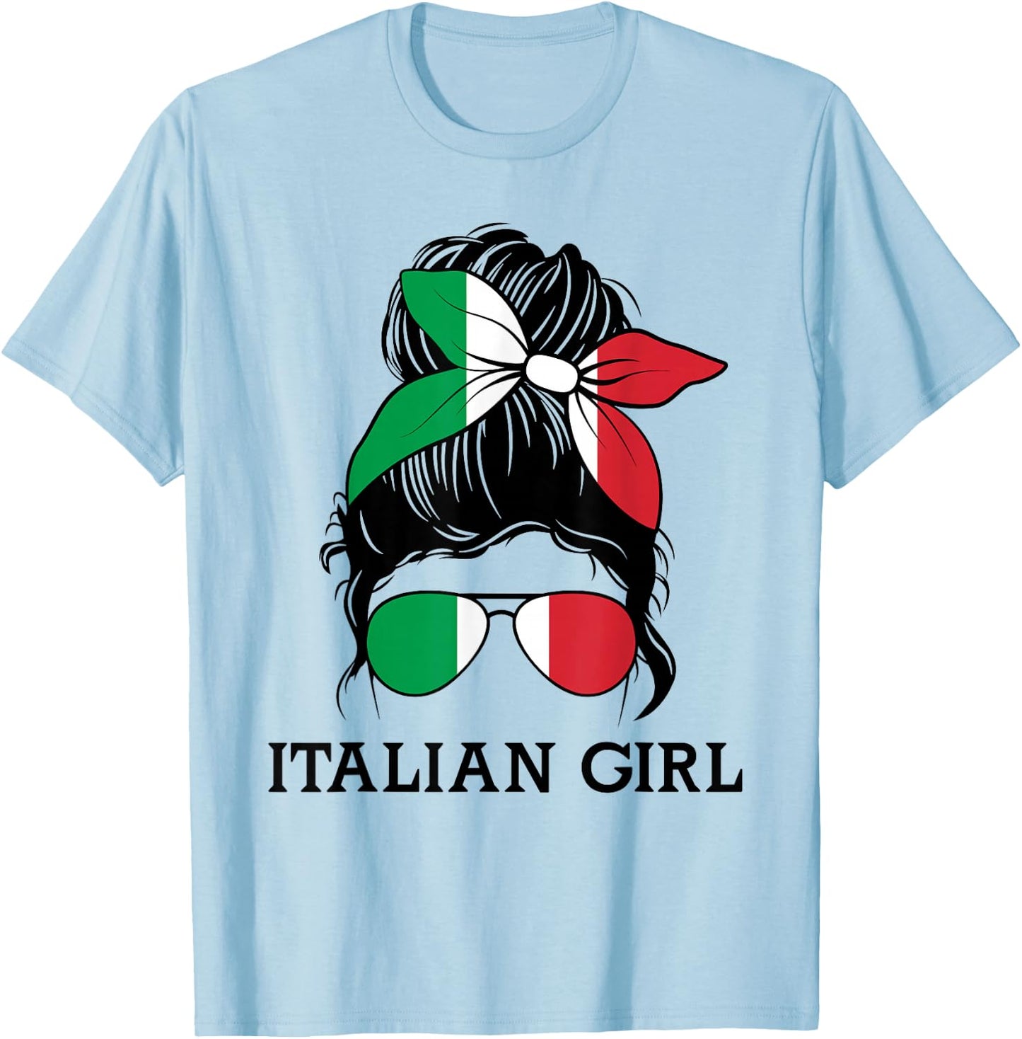Italia Graphic Design for Girls Kid Italian Toodler T-Shirt - T-Shirt | Light Blue