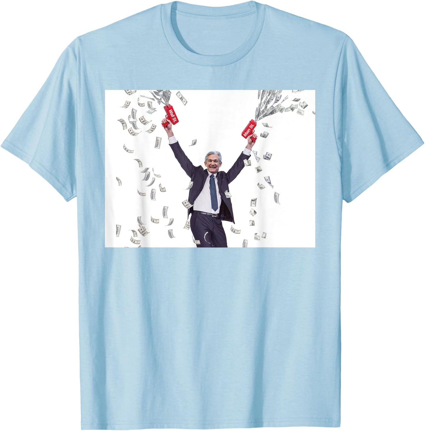 Money Printer Go BRRR by JPow T-Shirt - T-Shirt | Light Blue